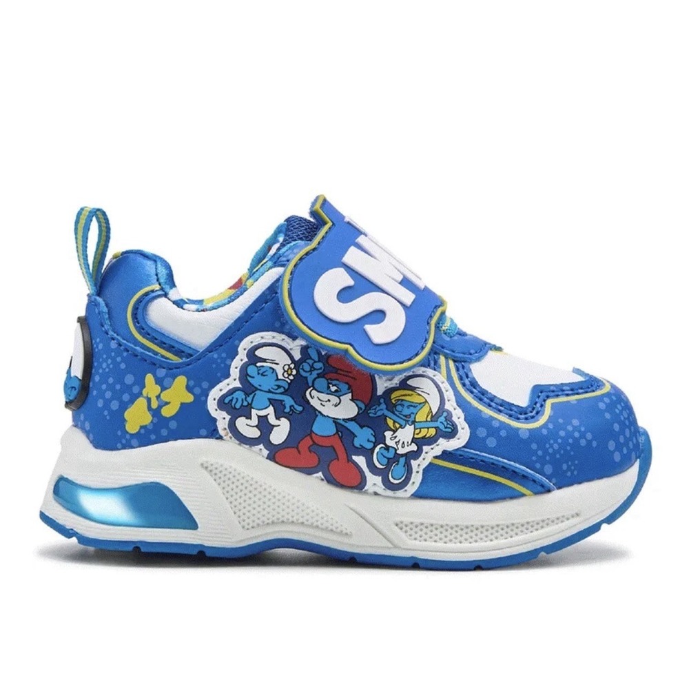 Ground Up NEW The Smurfs Lighter Sneakers 11 Little Kid UNISEX Hook & Loop Blue‎